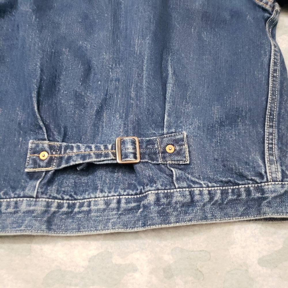 Vintage Levis Trucker Jacket Men 36 Blue Type 1 Big E Selvedge Buckle Back USA - Picture 14 of 16
